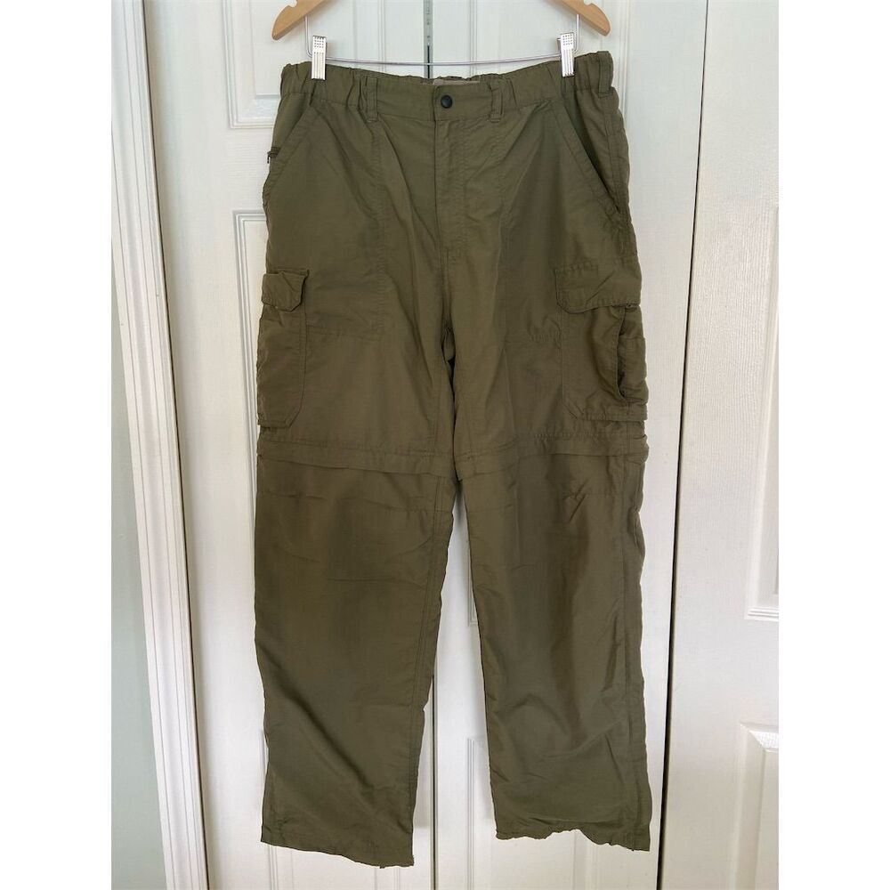 REI Men's Convertible Cargo Hiking Pants Green Size L Casual Spring